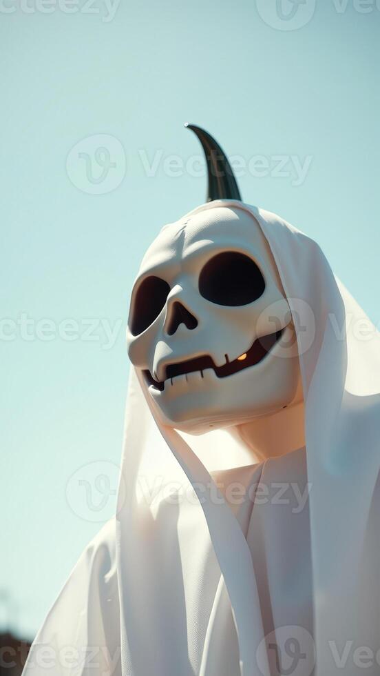 Spooky Skeleton Pumpkin photo