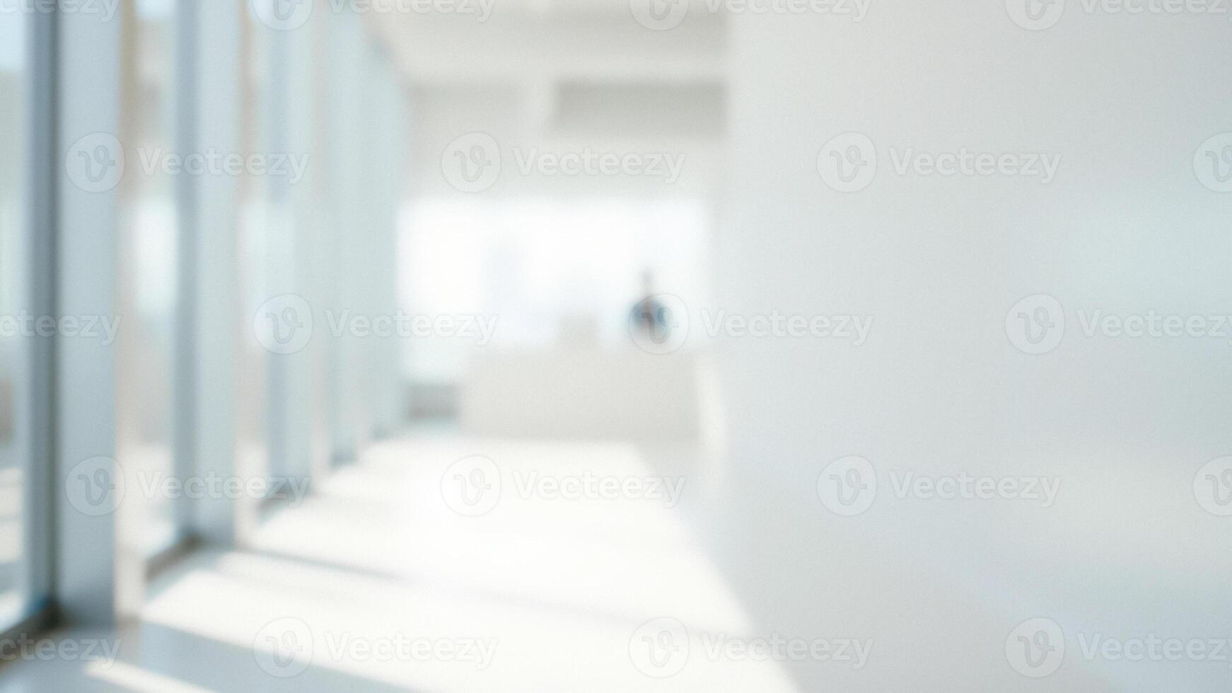 Abstract Blurred White Interior photo