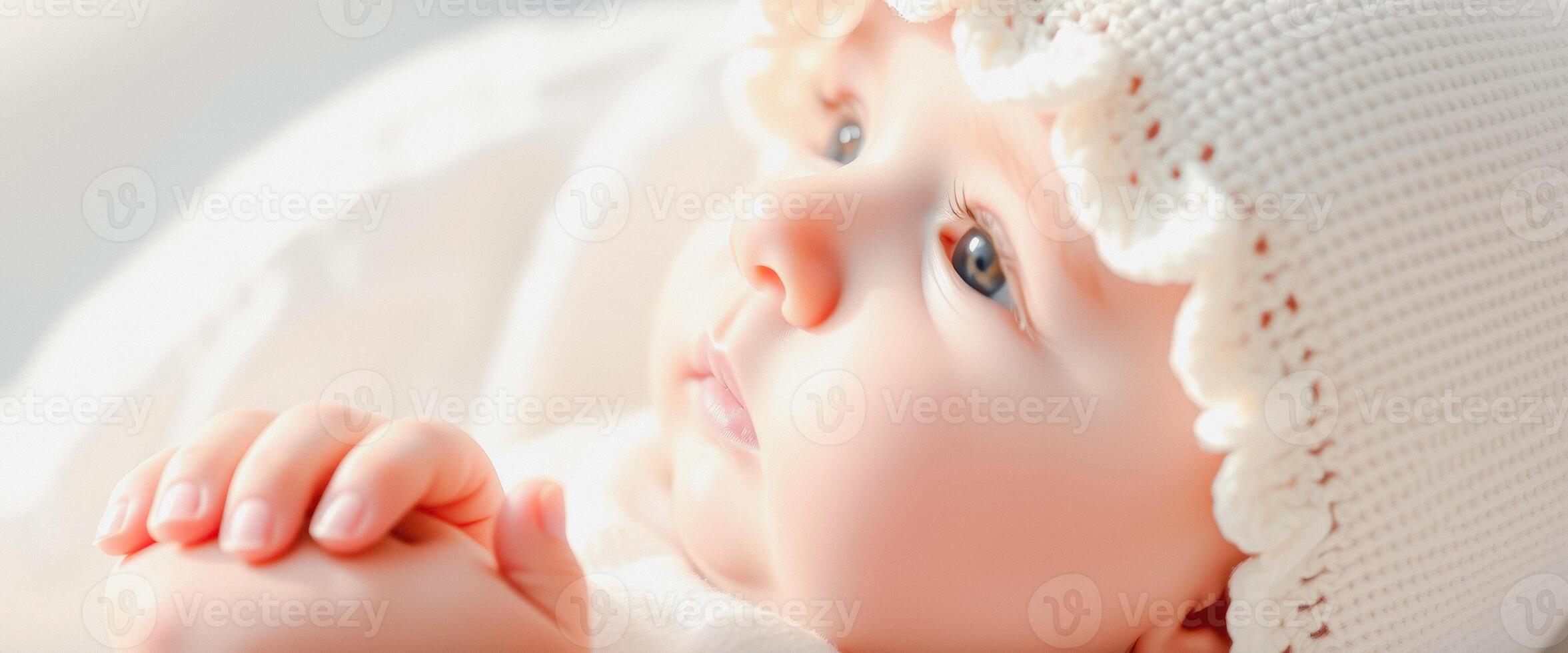 Baby in a Knit Hat photo