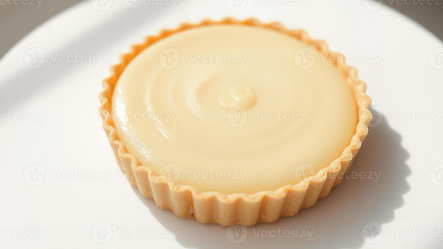 Lemon Tart on a White Plate photo
