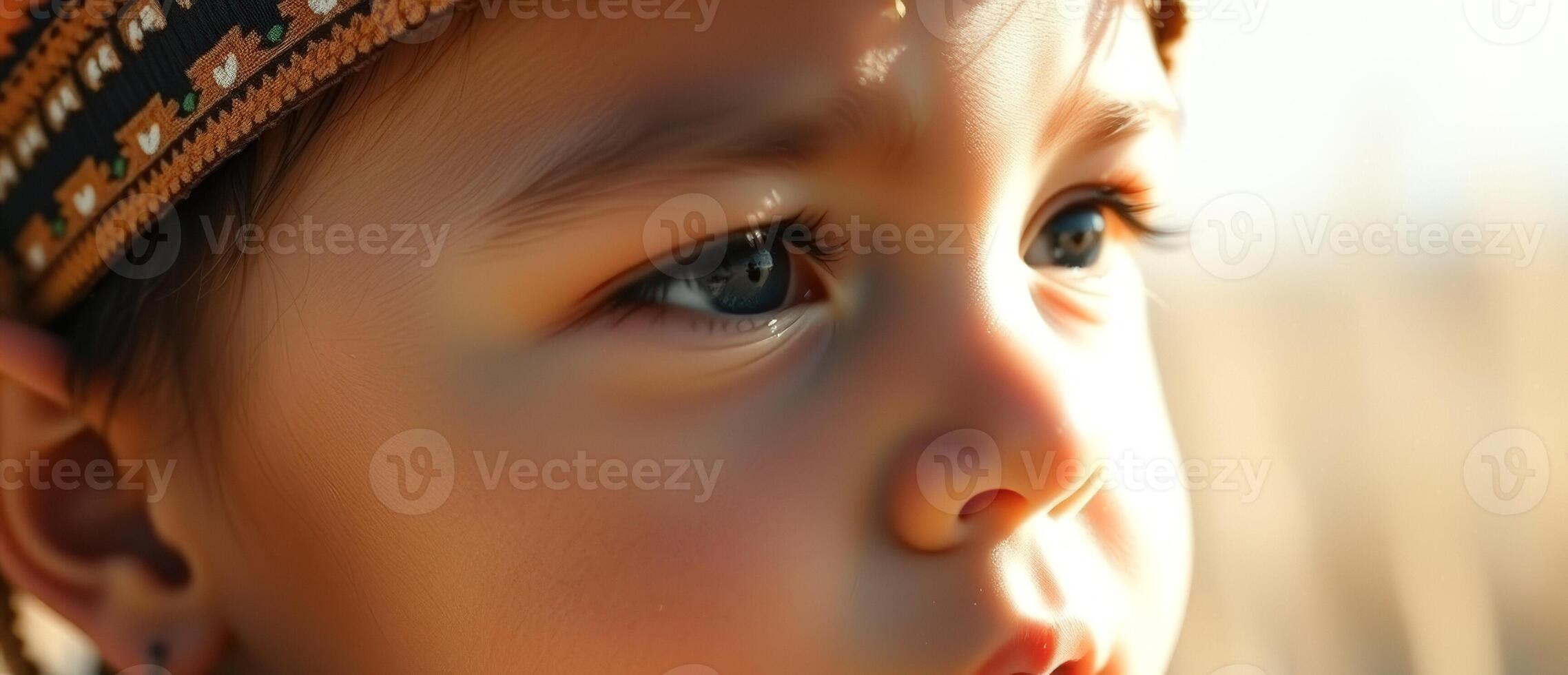 Close Up of a Child's Eye Looking Upwards photo