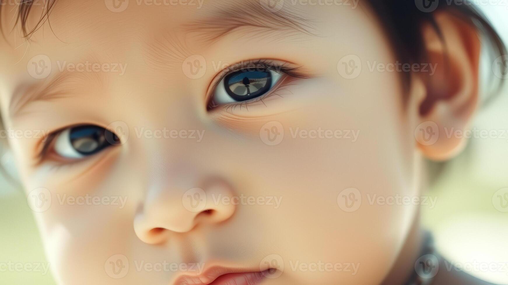 Close-up portrait of a baby girl's eye photo