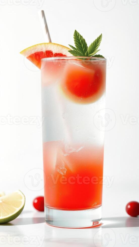 Refreshing Summer Cocktail with Grapefruit and Mint photo