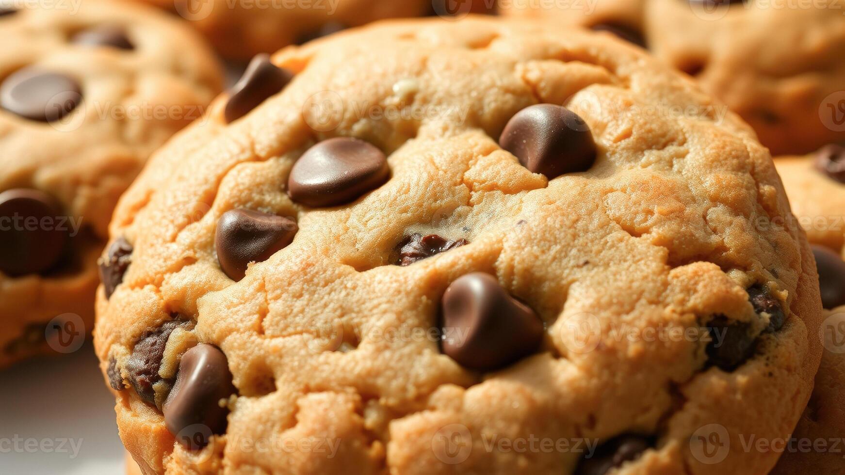 Close-up of Chocolate Chip Cookie photo