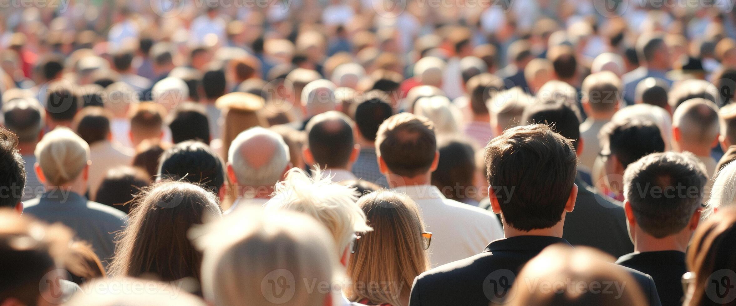 Back of a crowd of people photo