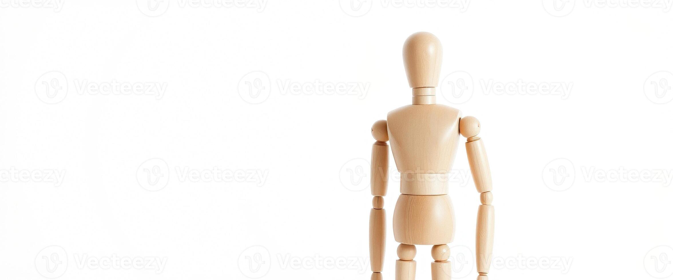 Wooden Figurine on White Background photo