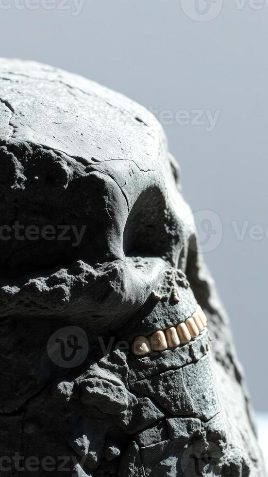 Stone Skull with Teeth photo