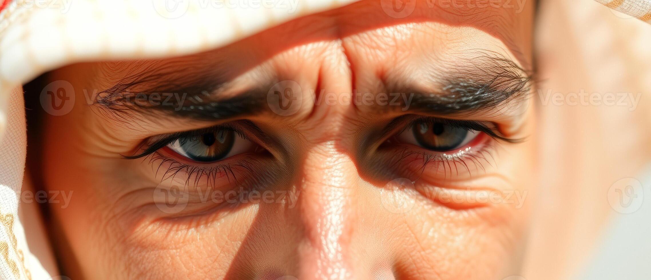 Closeup of a man's eyes photo