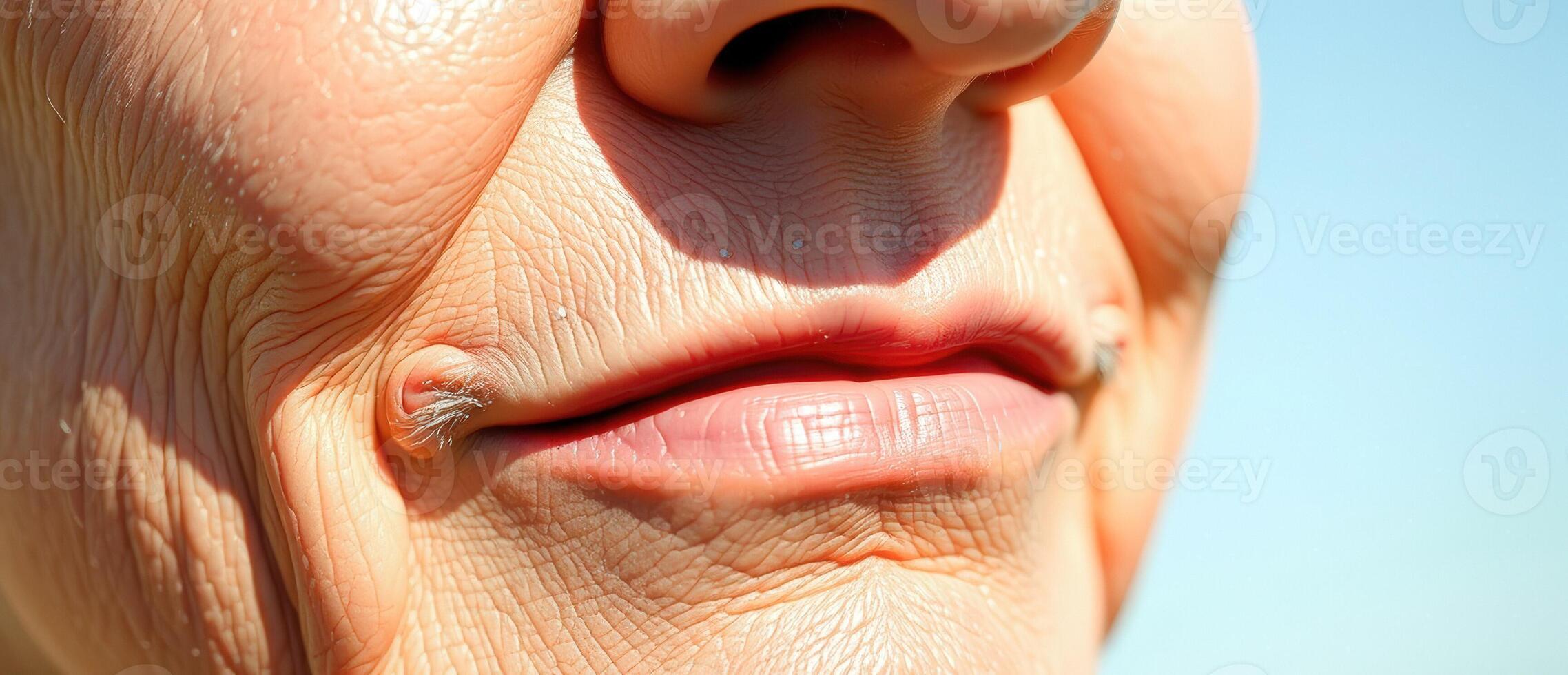 Closeup of Wrinkled Skin photo