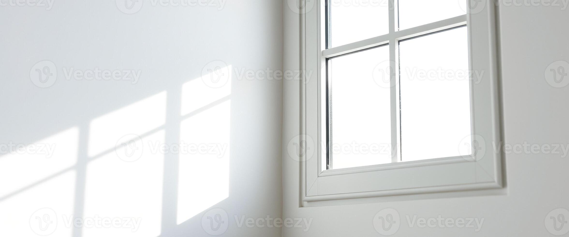 White Window with Sunlight Shadow photo