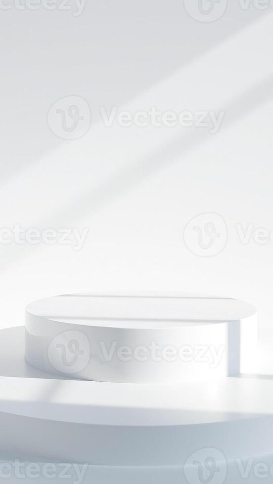 White Minimalist Product Display Platform photo