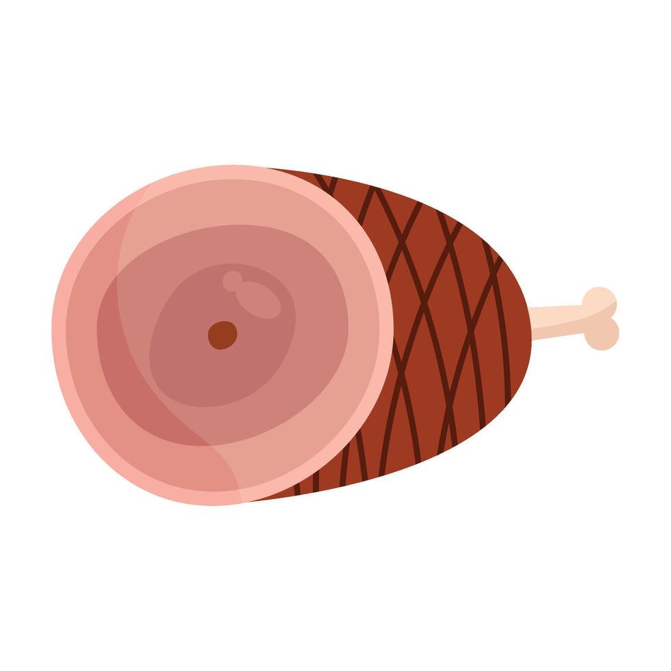 A piece of meat on a white background vector