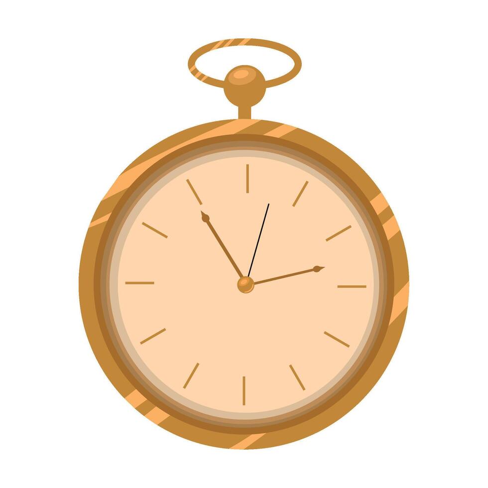 A clock is shown on a white background vector