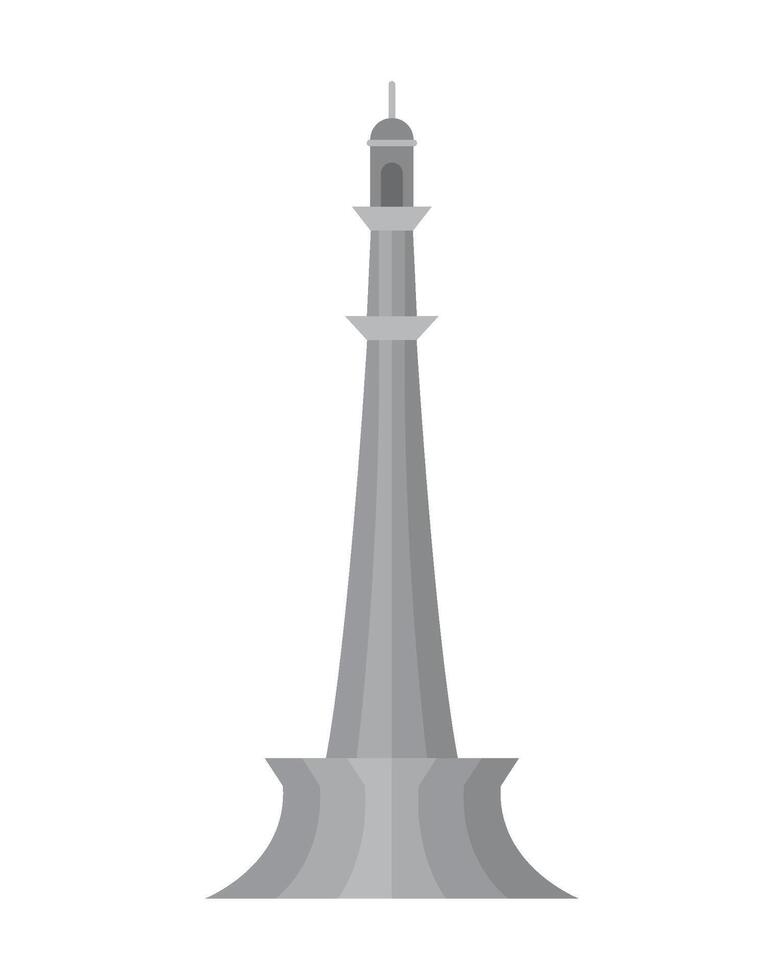 A gray lighthouse on a white background vector