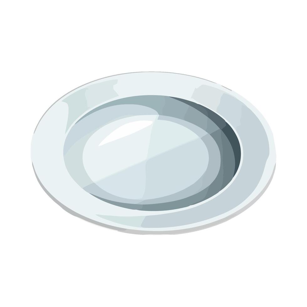 An empty plate on a white background vector
