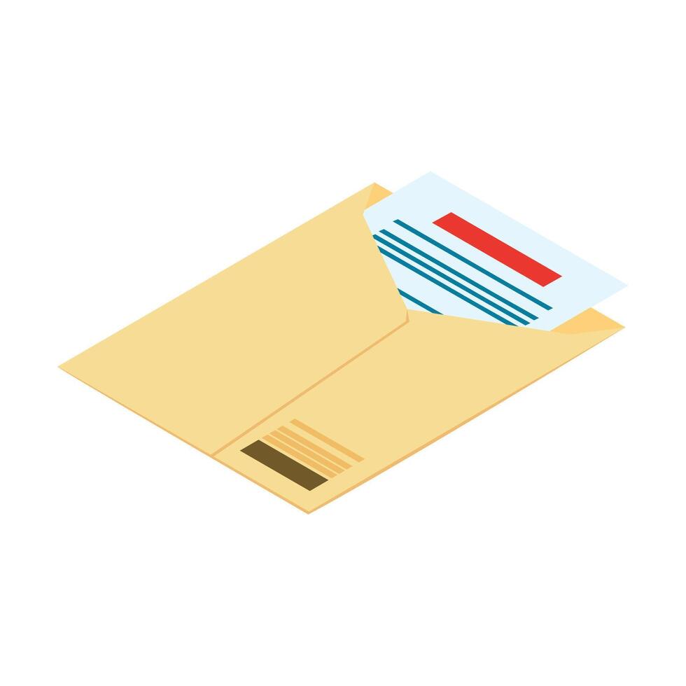 An envelope with a red envelope inside vector