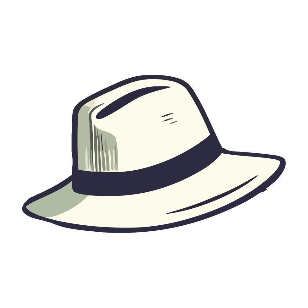 A hat is shown in a cartoon style vector
