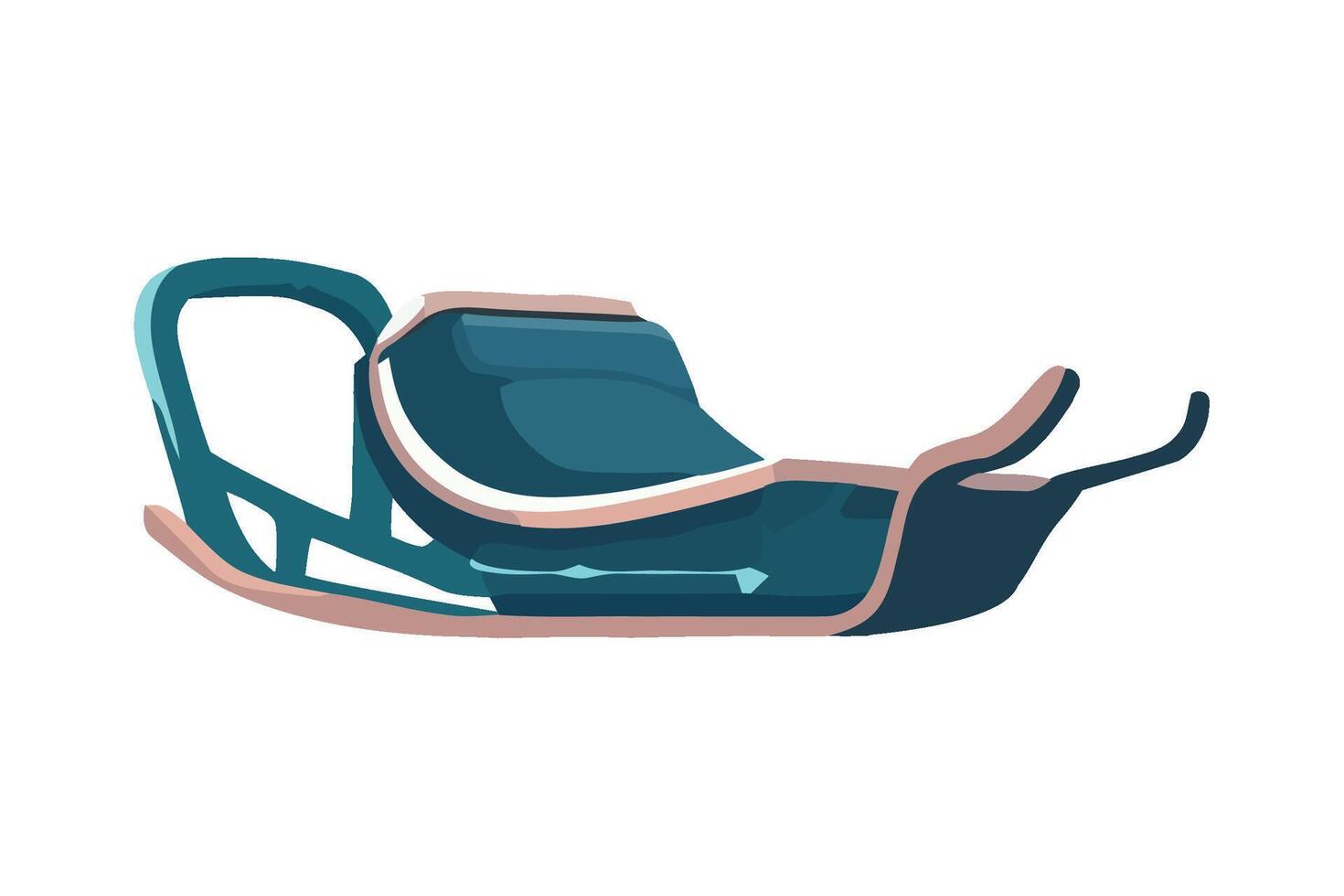 Sled illustration isolated on white background vector