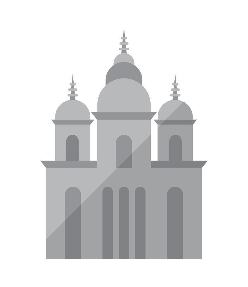 A church icon with a long shadow vector