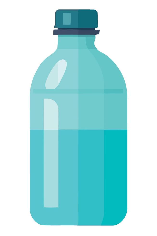A blue bottle with water inside vector