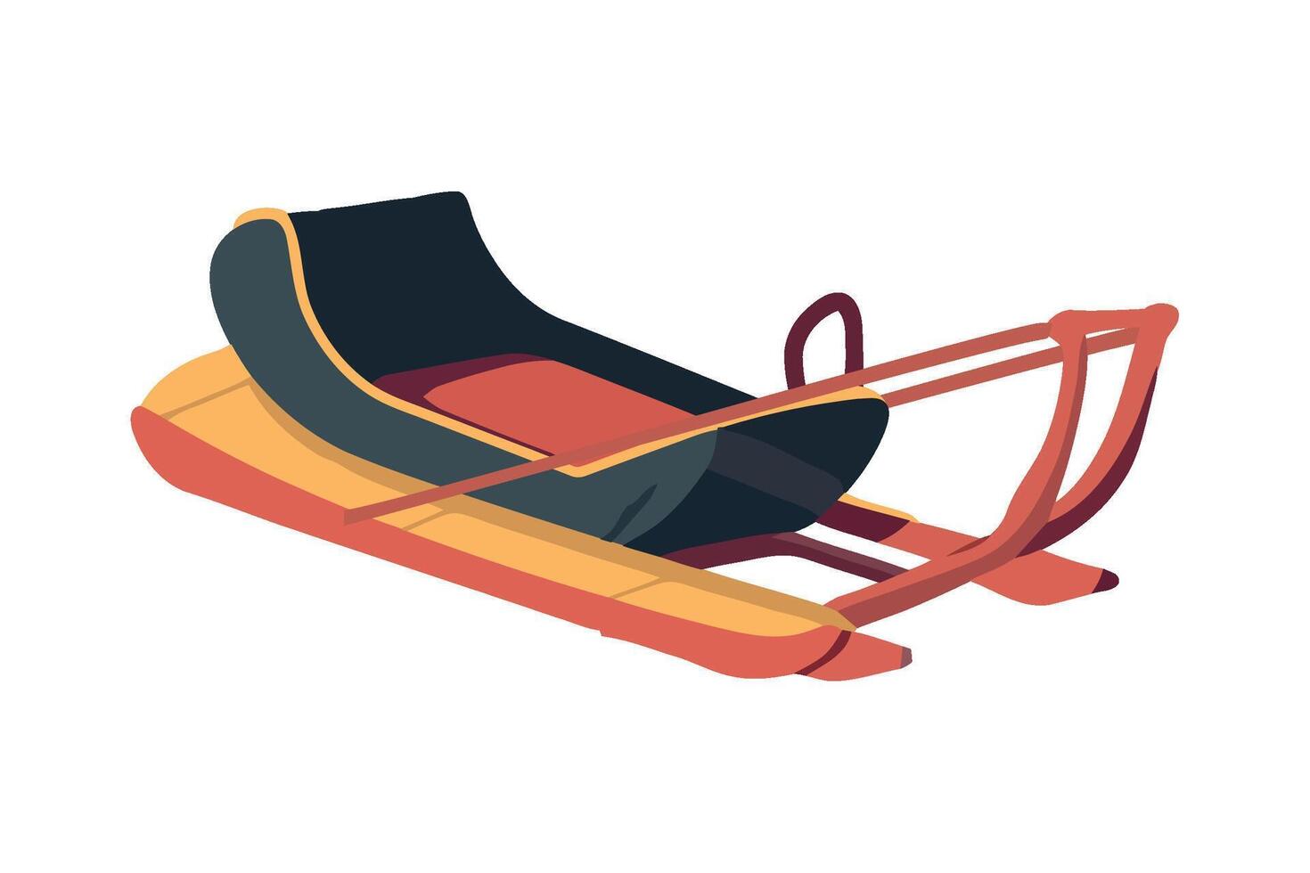 Sled illustration isolated on white background vector