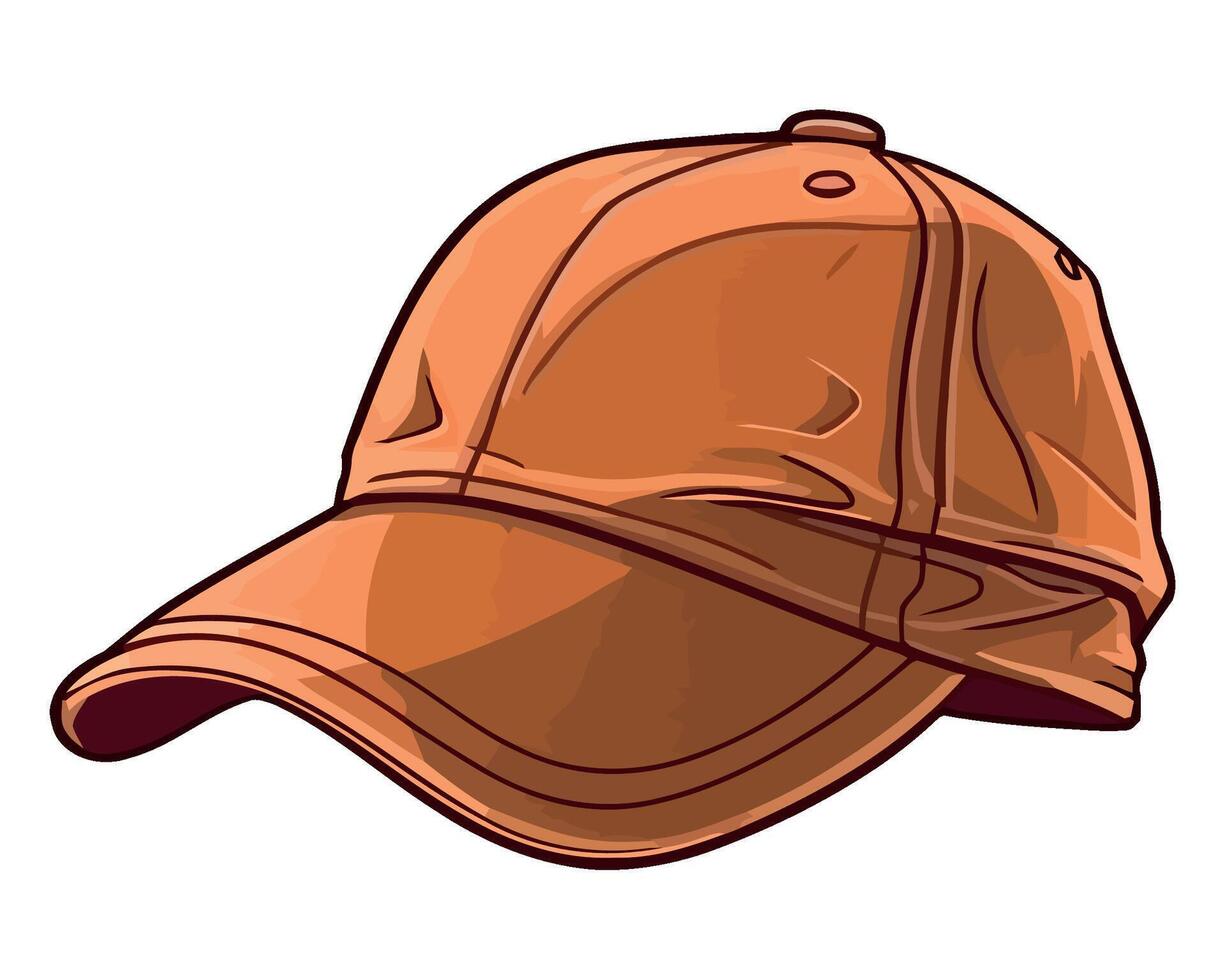 A baseball cap is shown in this illustration vector