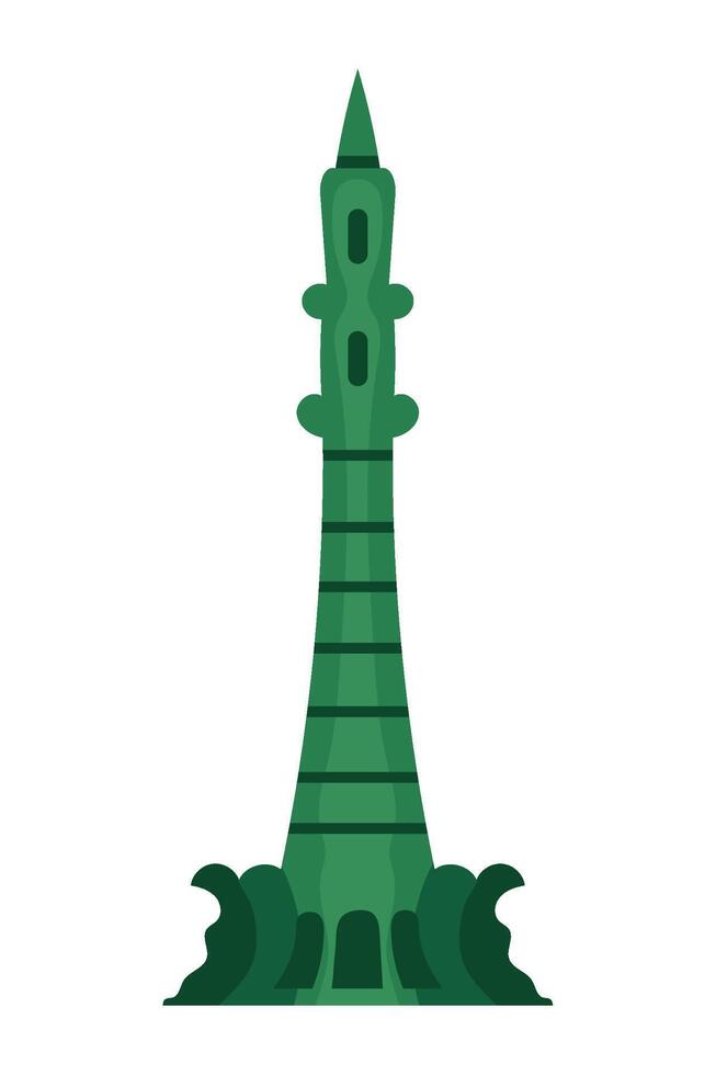 A green tower with a green top vector
