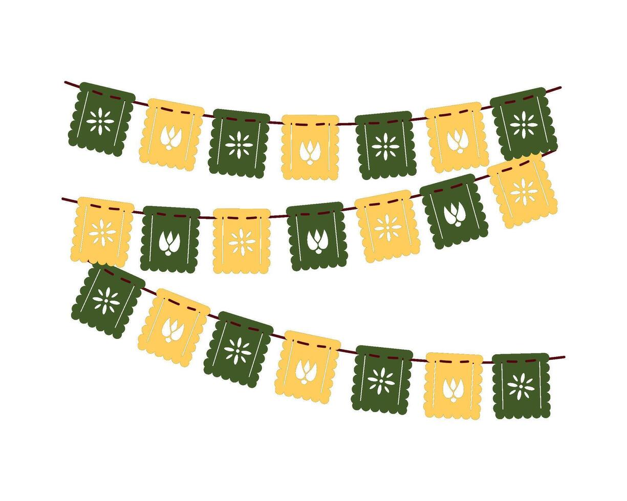Mexican flag banner vector