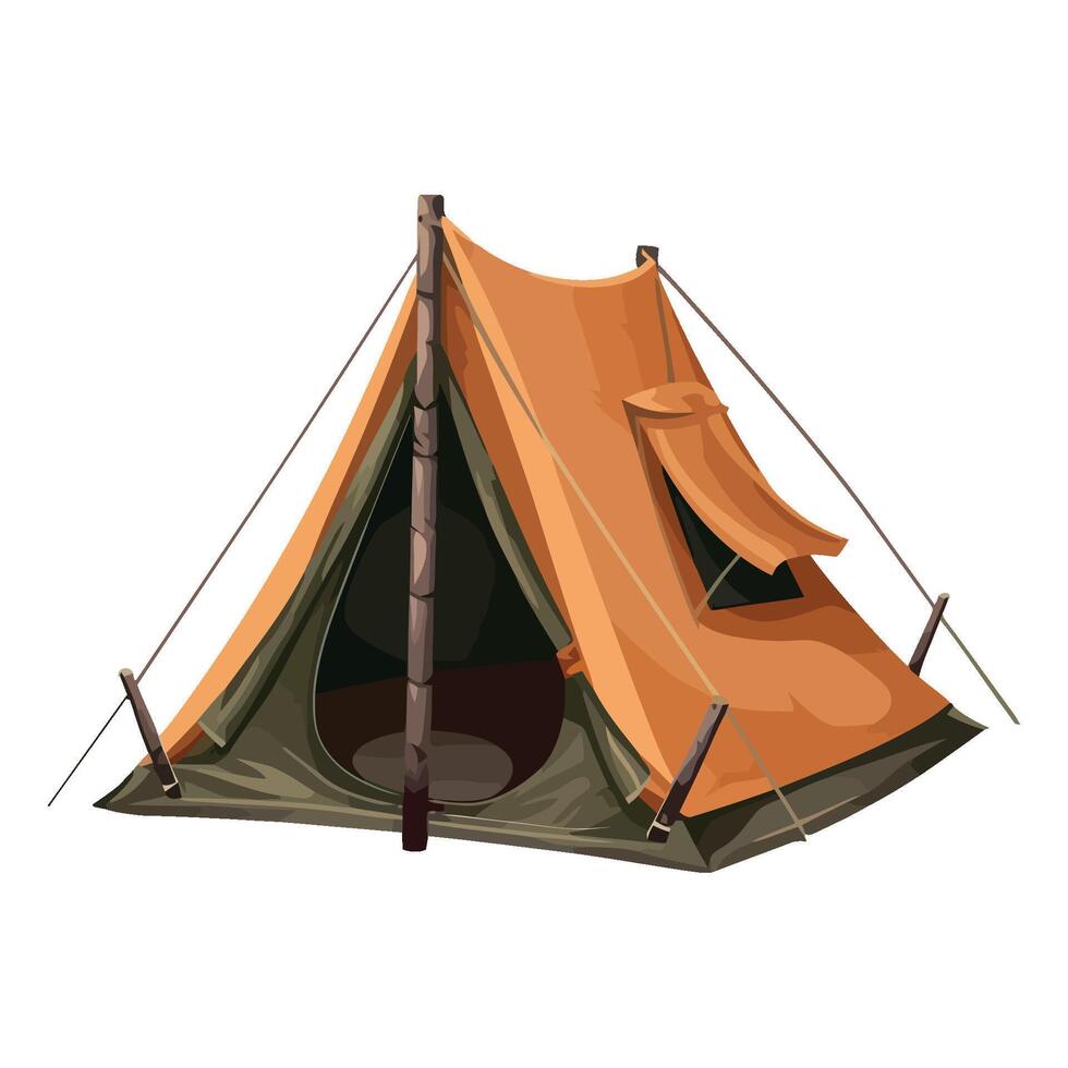 A tent with a white background vector