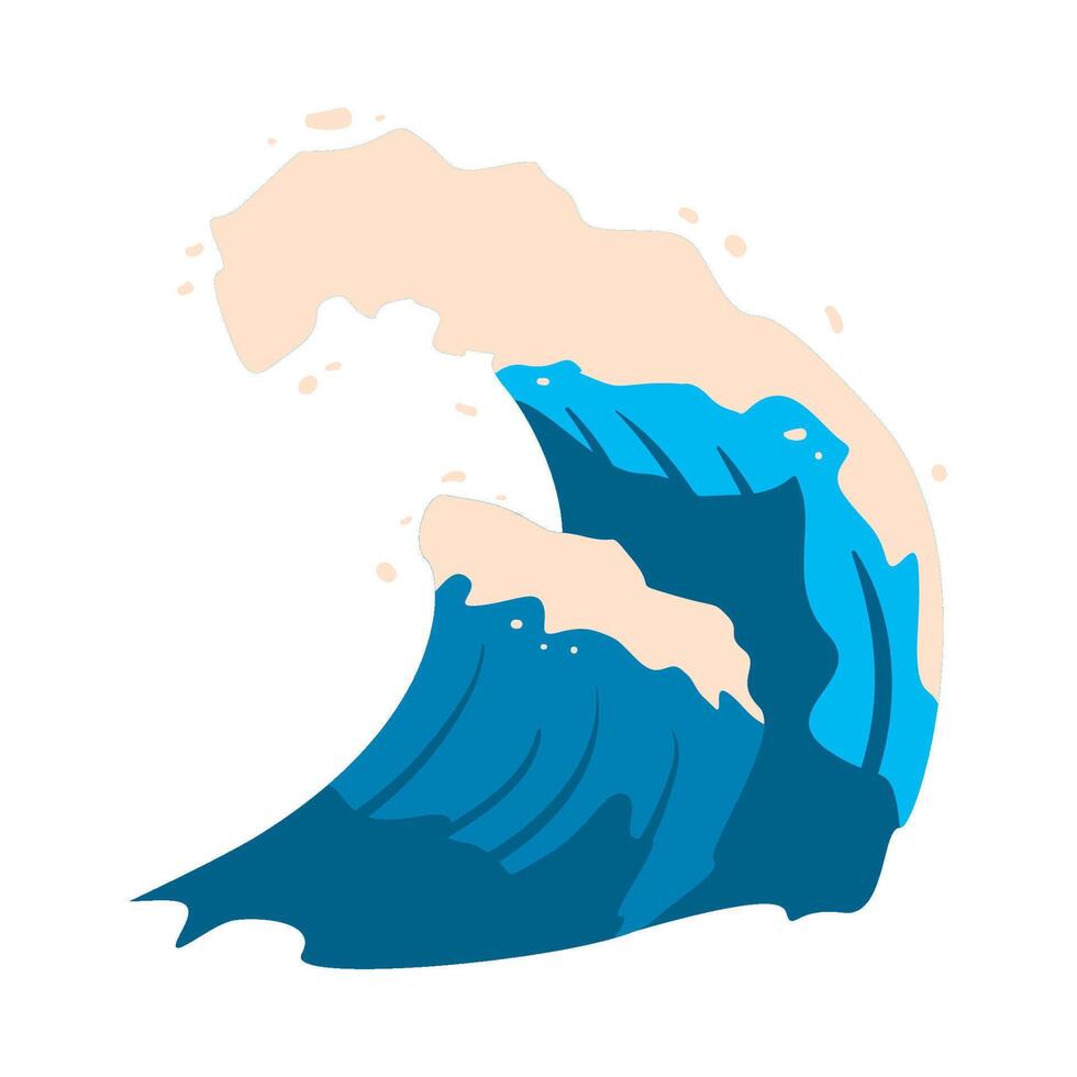 A wave with a blue and white background vector