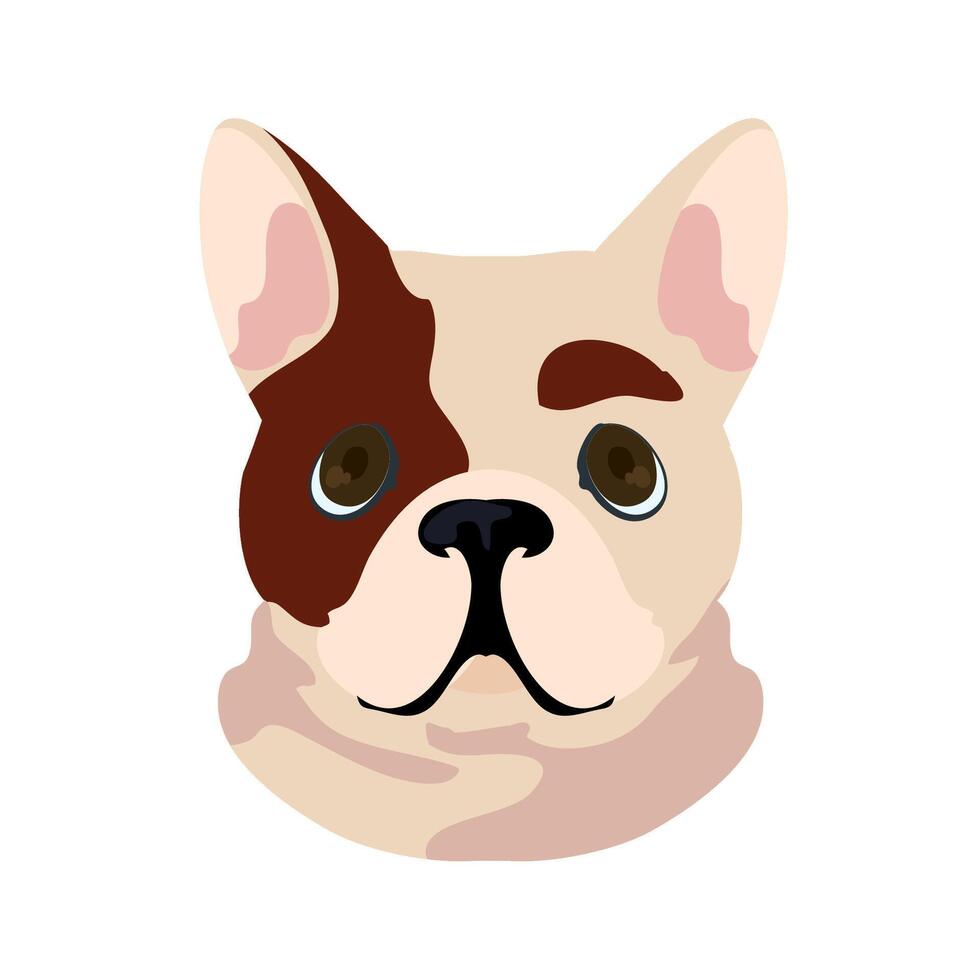 A cartoon dog with brown and white fur vector