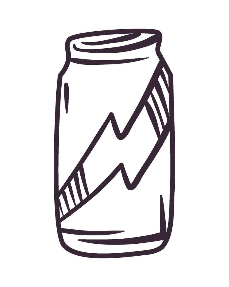 A can of soda with a lightning bolt on it vector