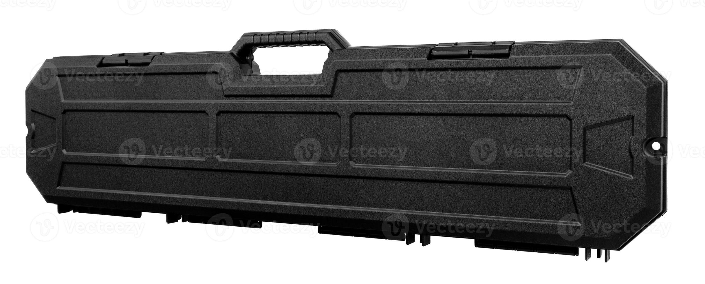 Black case for guns isolated on white photo