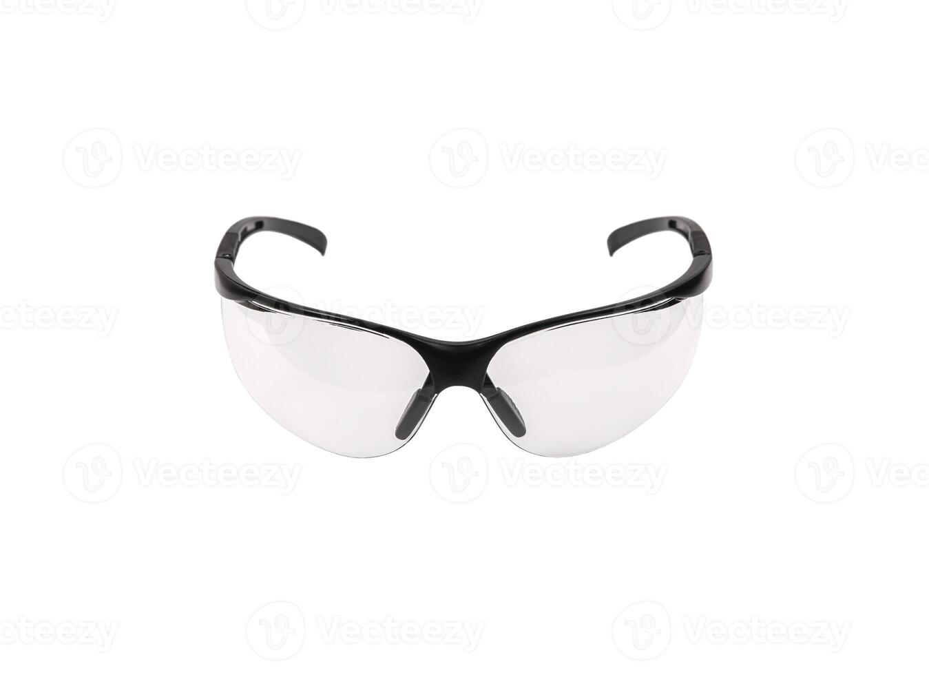 Modern safety goggles for athletes, shooters and workers. Eye protection goggles isolated on white back photo