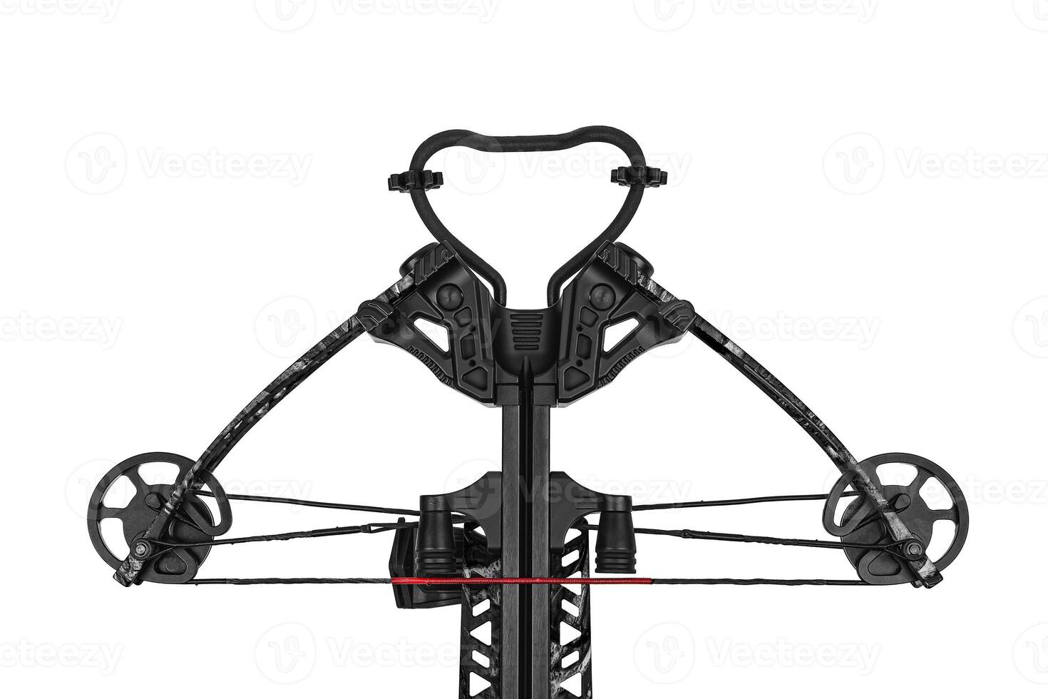 Modern crossbow isolate on a white back. Quiet weapon for hunting and sports. photo
