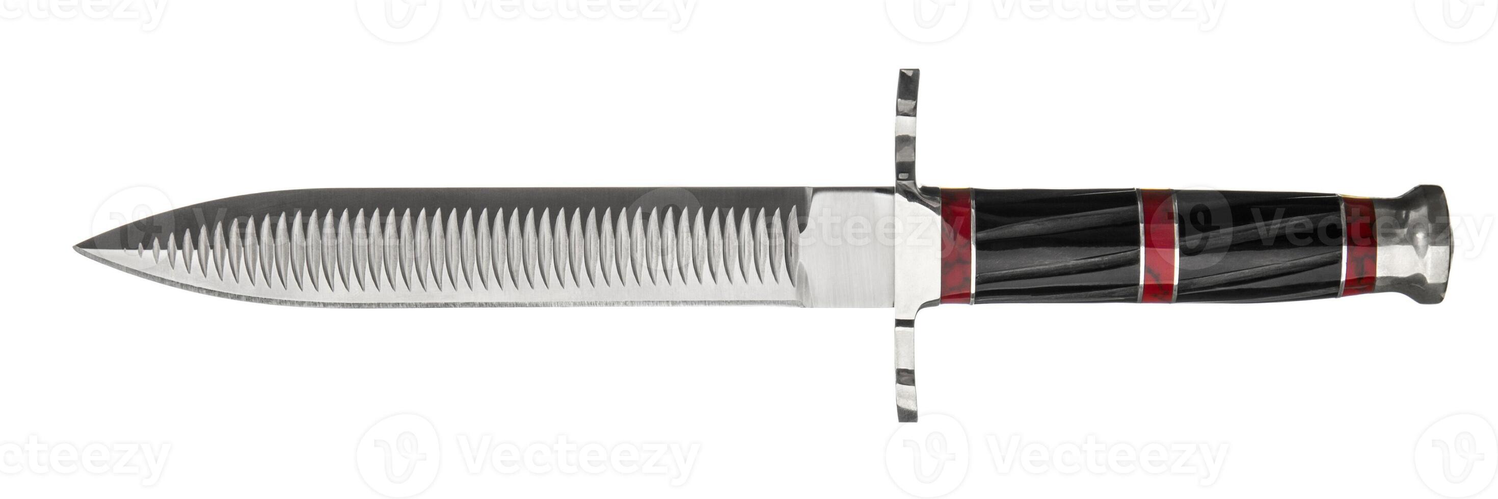 Hunting knife isolated on white back photo