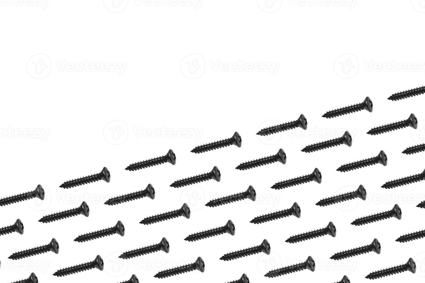 black screws on a white photo