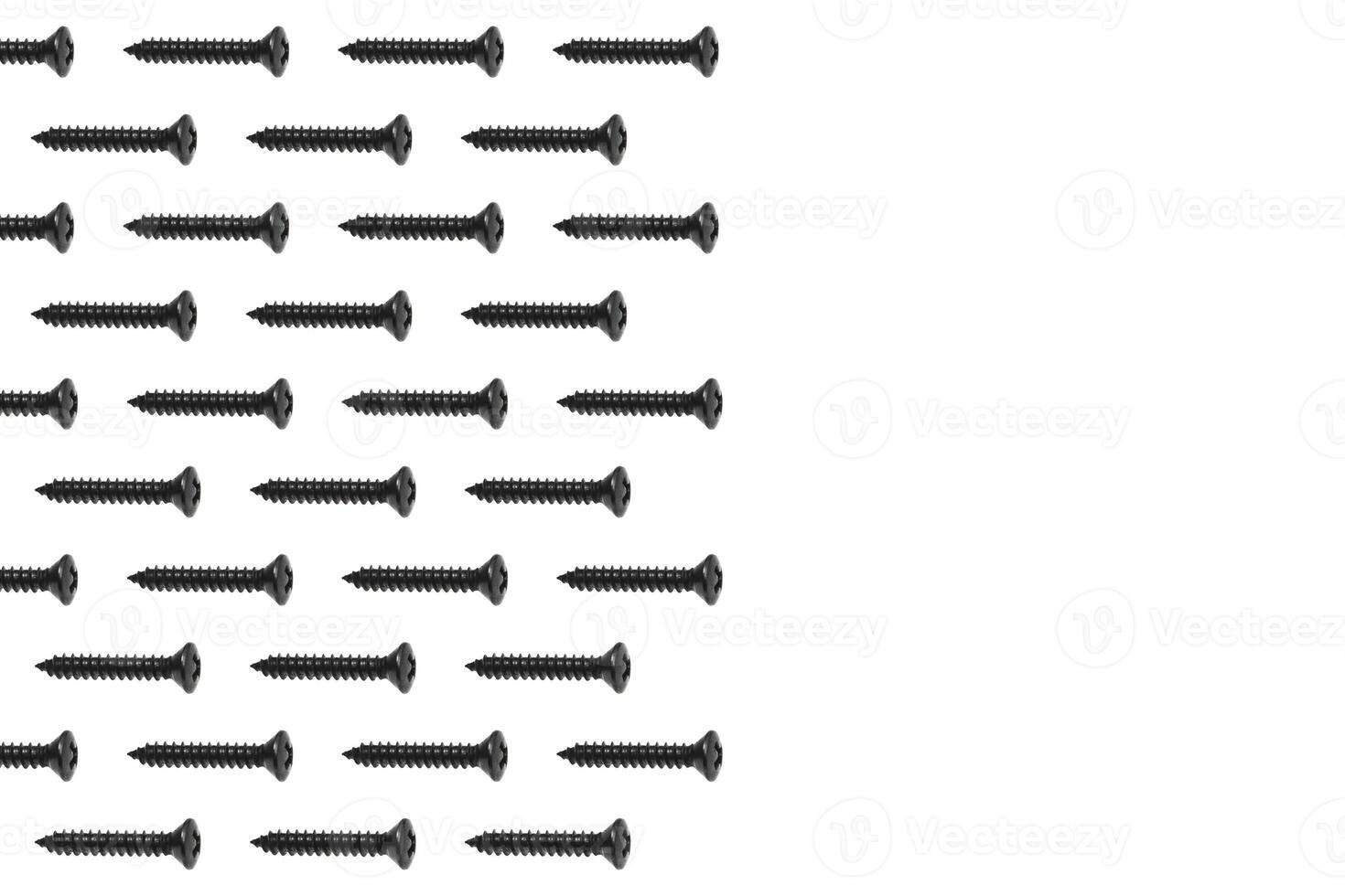 black screws on a white photo