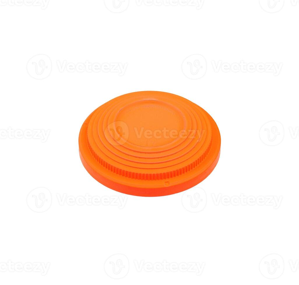 Clay targets for shotgun sport trap and skeet. Isolate on a white background. photo