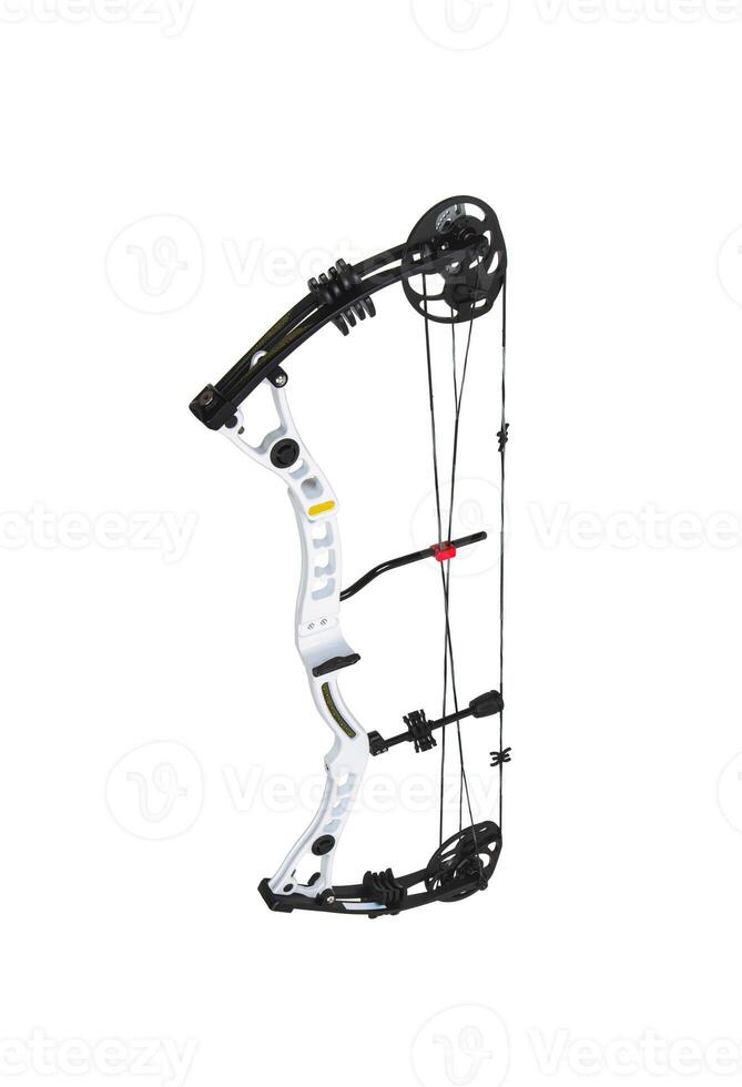 Modern component sports bow. Weapons for sports and entertainment. Isolate on a white back photo