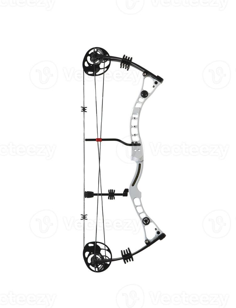 Modern component sports bow. Weapons for sports and entertainment. Isolate on a white back photo