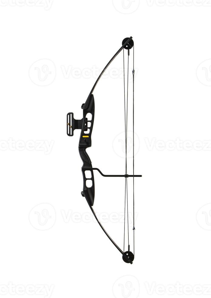 Modern composite bow for sports and entertainment. Isolate on a white back. photo