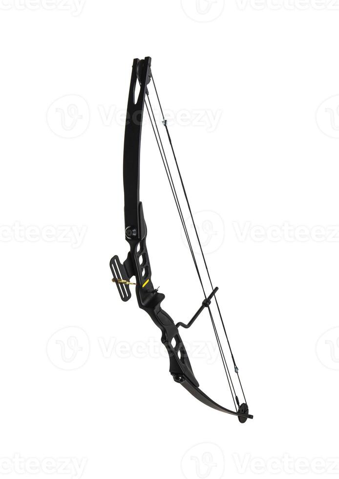 Modern composite bow for sports and entertainment. Isolate on a white back. photo