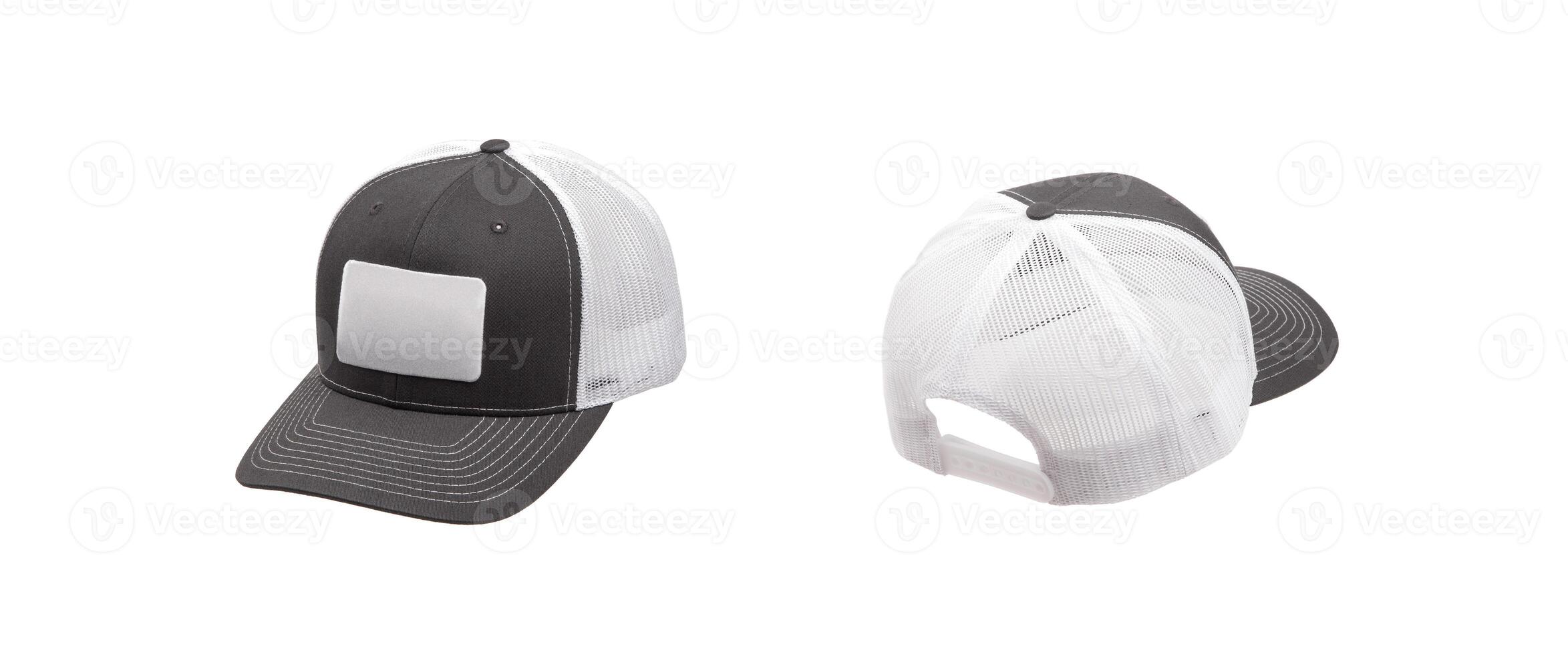 Baseball cap from different sides. Mockup for design creation. Isolate on abel back photo