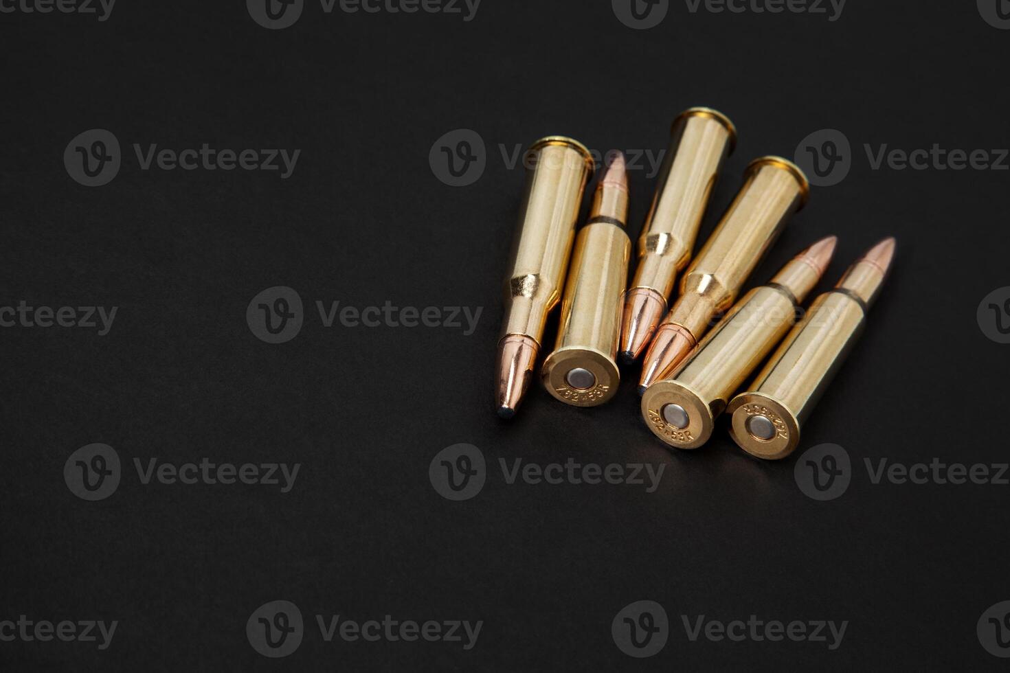 Cartridges on a black background photo