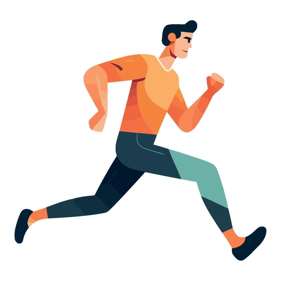 A man running in a cartoon style vector