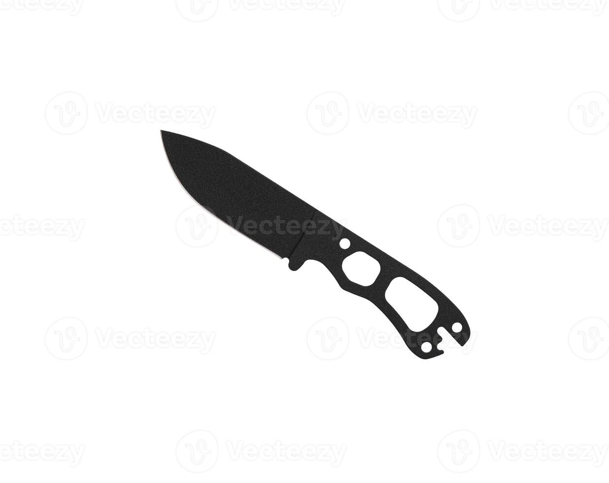 Throwing knife black. Weapon of a ninja or assassin. Isolate on a white back. photo