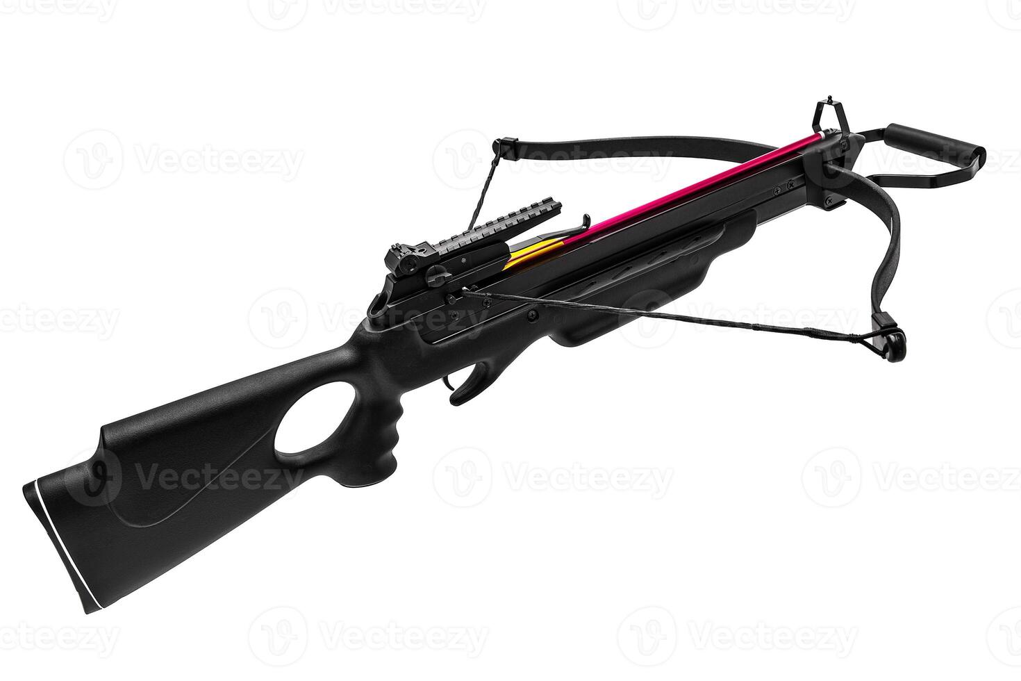 Modern crossbow isolate on white back. photo
