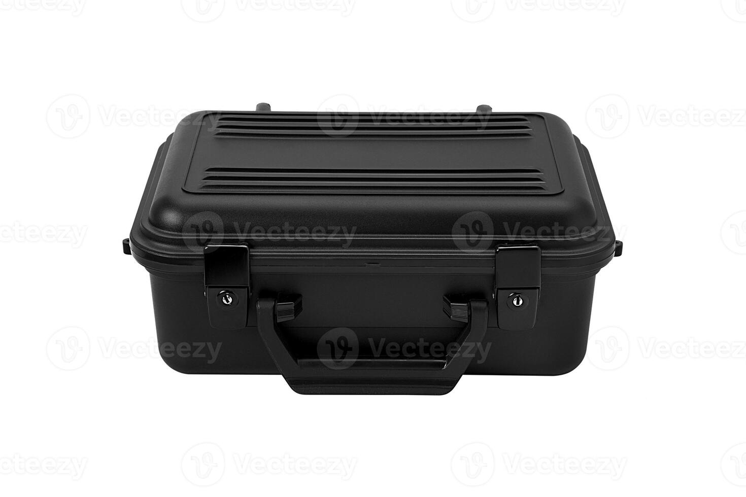 Black case for guns isolated for white photo