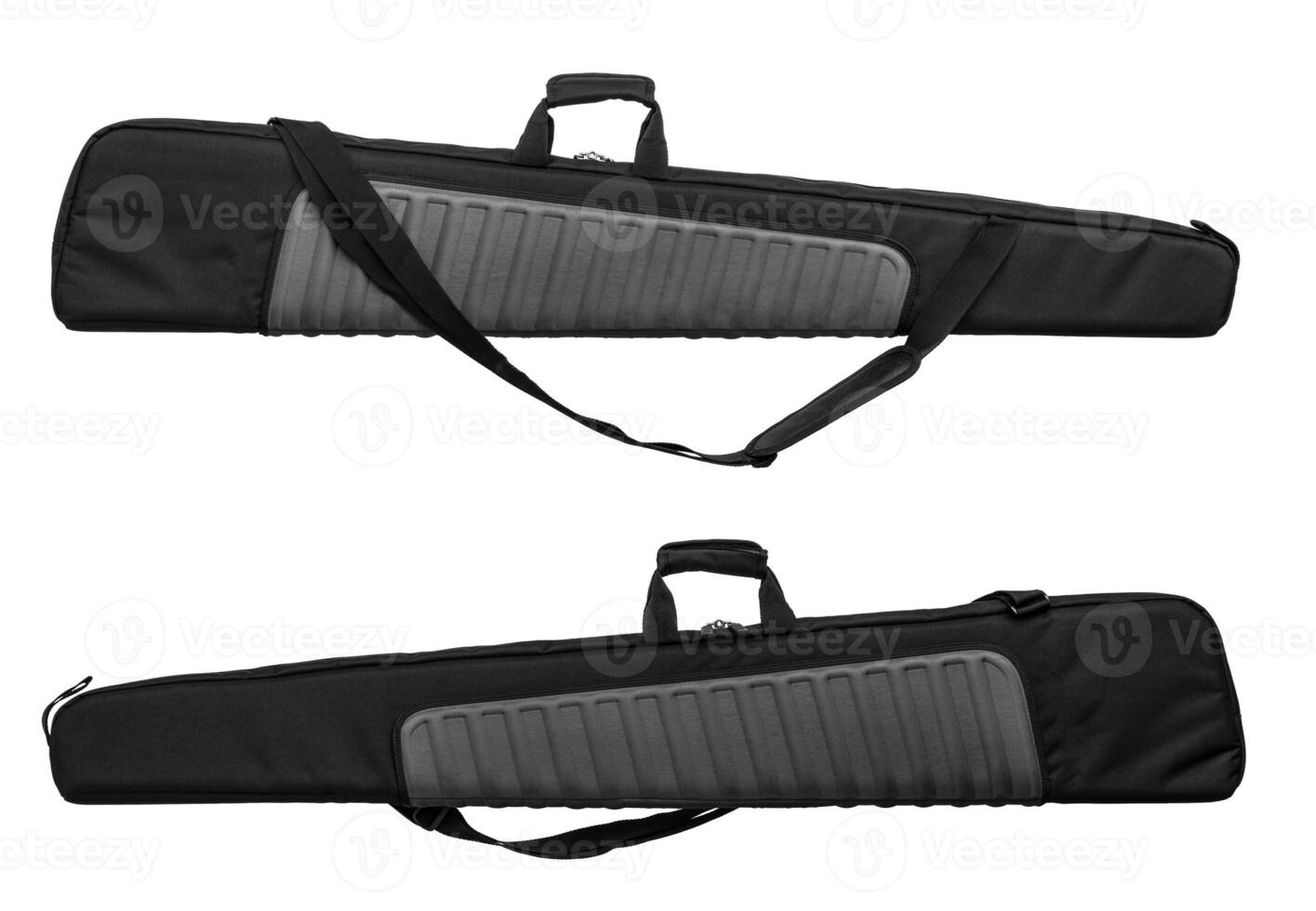 Black soft case for guns isolated for white photo